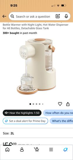 Bottle Warmer with Night Light, Hot Water Dispenser