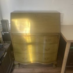 Antique Redwood Secretary Desk
