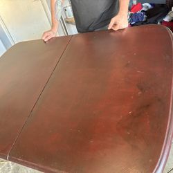 Dinner Table With Leaf An Three Chairs 