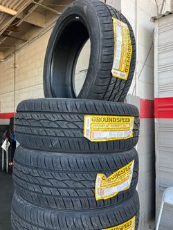 215/55/R17 marca GROUNDSPEED las 4 llantas nuevas instaladas y balanceadas