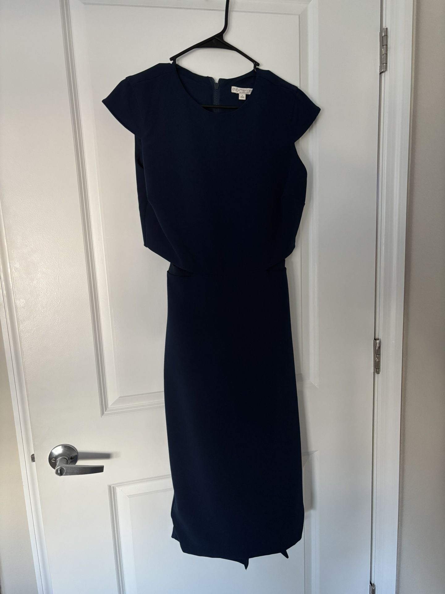 Navy Blue Back Cut Out Dress