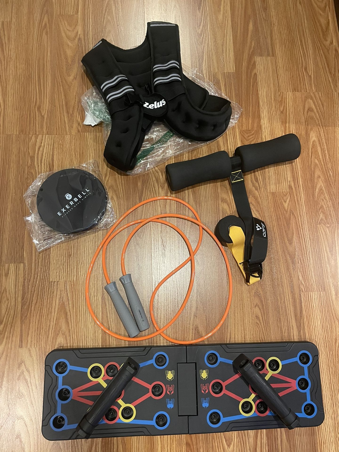 Set Of Exercise And Workout Items