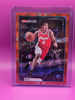 NBA Hoops Jaylen Wells #96 Orange Chekerboard Prizm Premium #/25