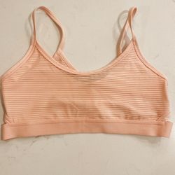 Nike Dri-Fit Indy Crisscross Back Sports Bra, Shadow Stripe Coral Pink