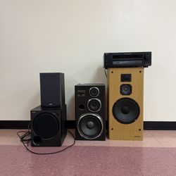 Home Audio System - Sony Receiver, Speakers, and Subwoofer Bundle