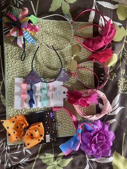 Lot Of 17 Baby Girls Toddlers Hair Accessories Headband Bows Flowers Bands