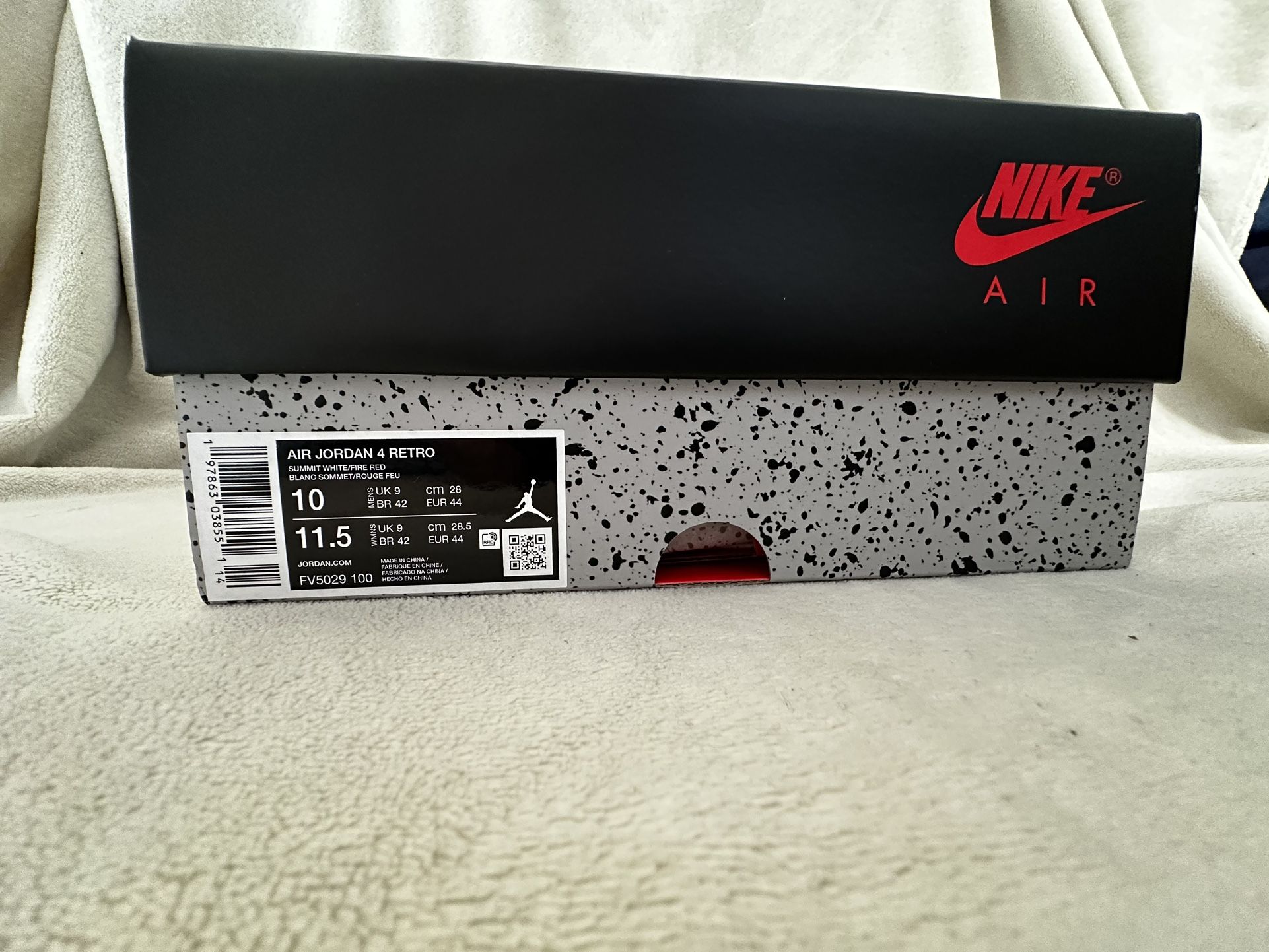 Jordan 4 White Cement Size 10 DS New