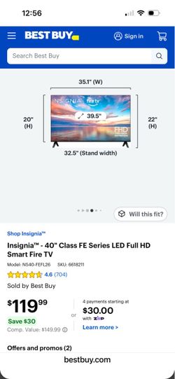 Insignia 40" Class FE Series LED Smart Fire TV