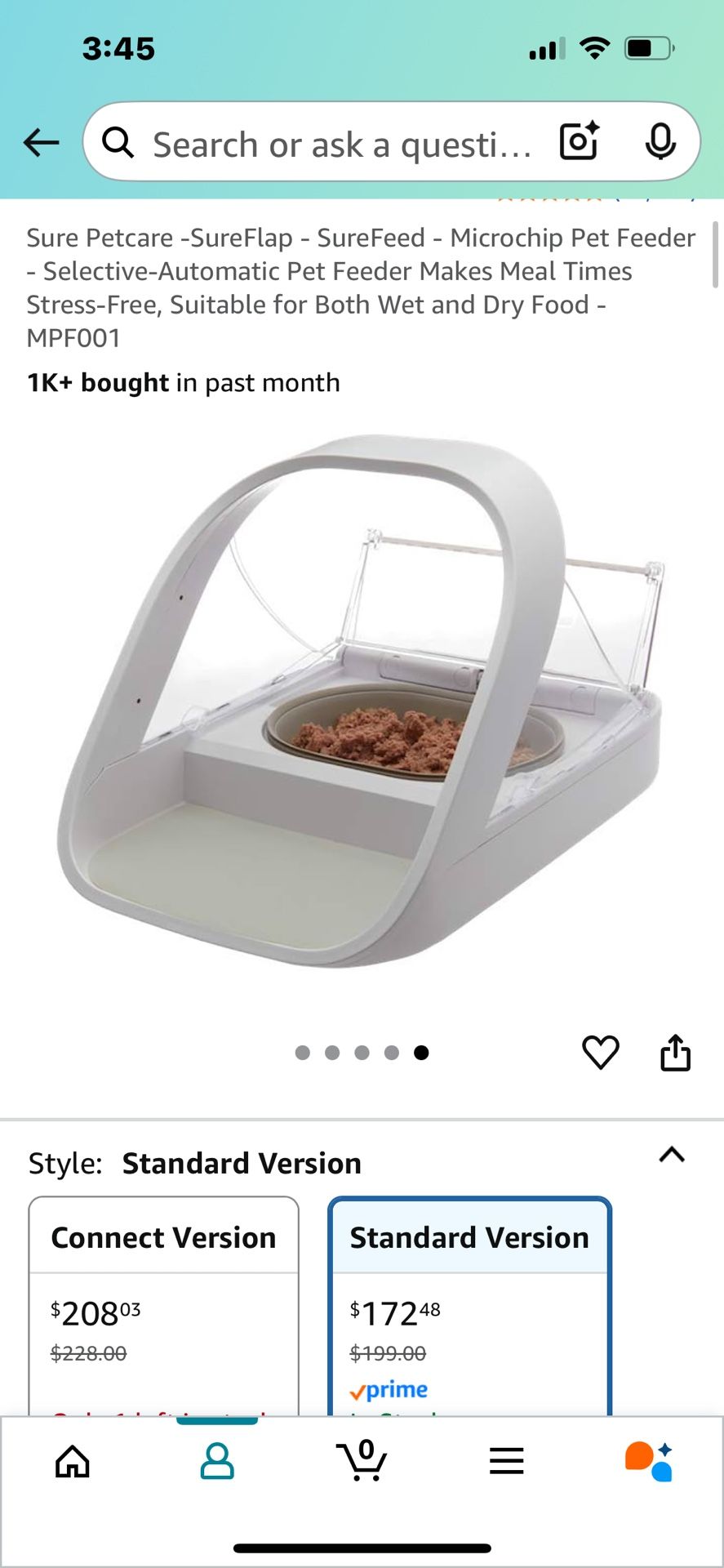 Sureflap Pet Feeder For Chipped Or Tagged Cats - Only Feed Authorized Cat