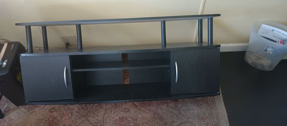 Black TV stand entertainment center