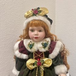 Holiday Lane Collection Porcelain Doll