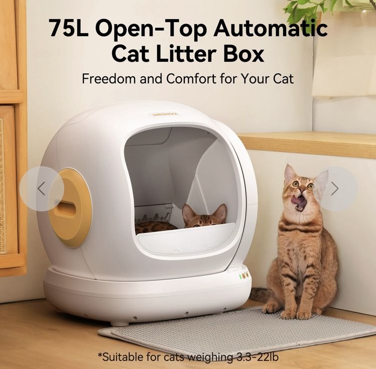 Meowant Self Cleaning Litter Box, Multi cat Compatible, Automatic