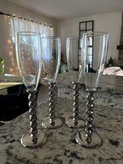 🥂 Elegant Champagne Glass Set – 4-Piece Luxury Toasting Glasses Collection 🥂