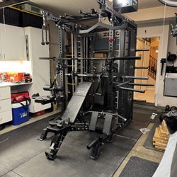 Smith Machine 500 | Adjustable Bench | 355lbs Cast Iron Olympic Weights | 7ft Olympic Bar | Fitness | Gym Equipment | FREE DELIVERY/INSTALLATION 