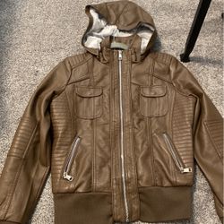 brown leather jacket 