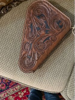 Leather handmade pistol case .357