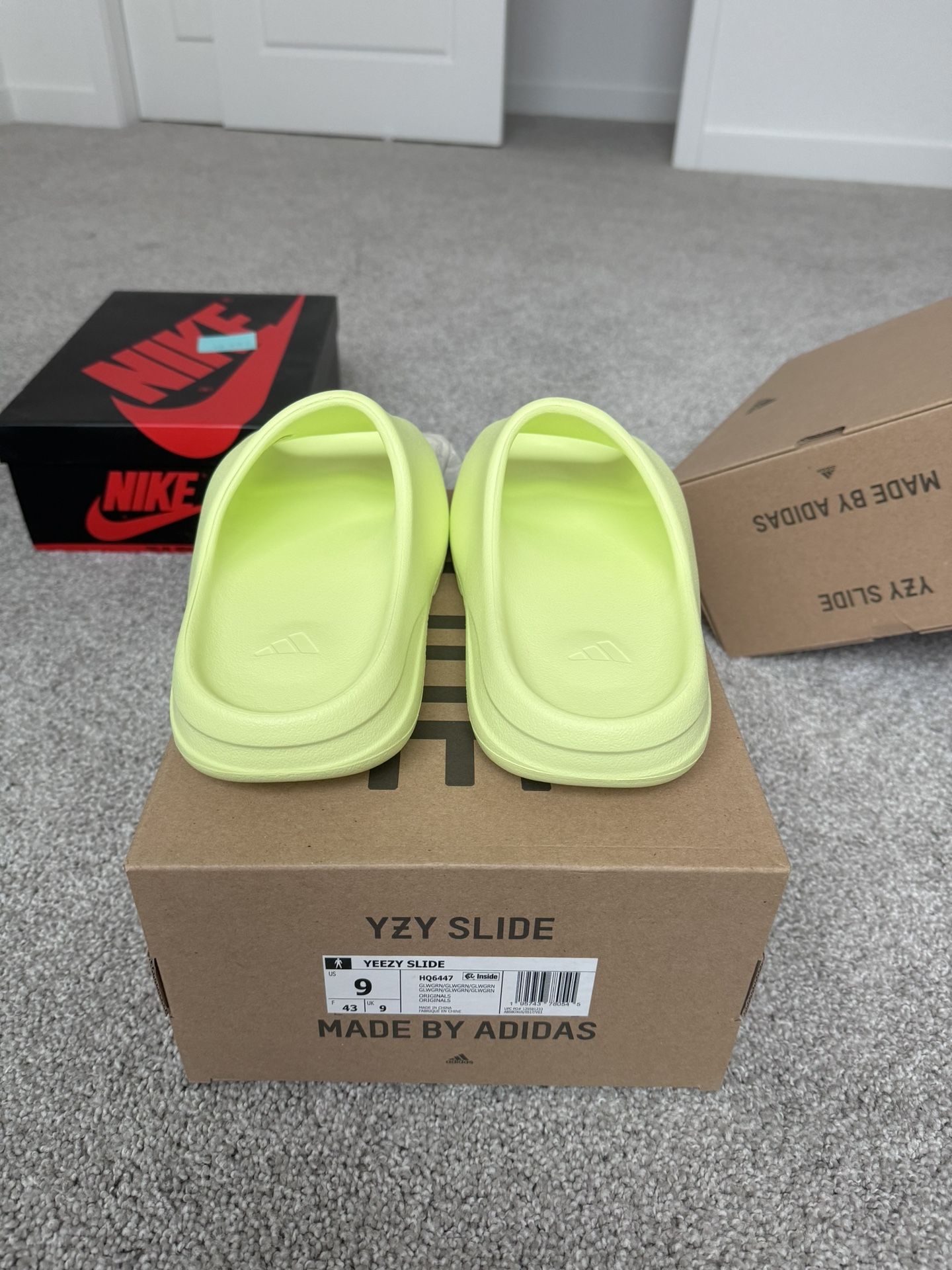 adidas gazelle silver green womens Adidas Yeezy Slide Glow  Ballers Club Kickz