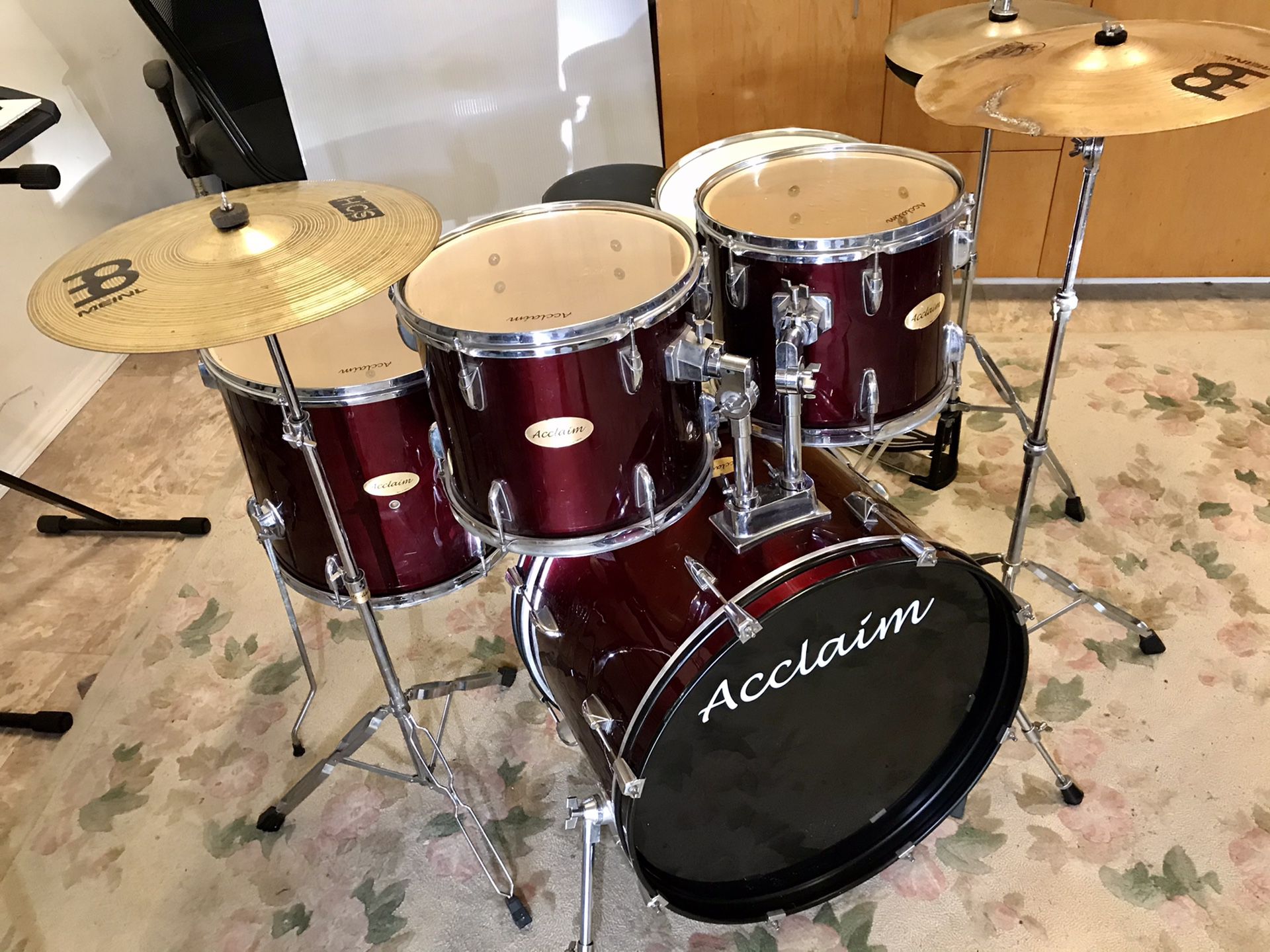 5 piece beginners drum set complete with cymbals As pictured $240 in Ontario 91762