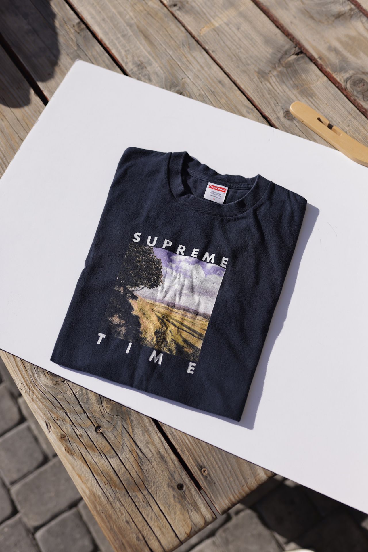 SS/20 Supreme "Supreme Time" t-shirt// sz. LG