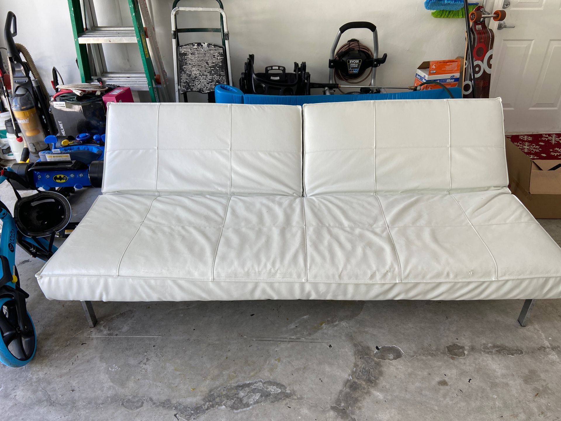 White Futon Sofa