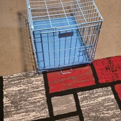 Foldable Wire Dog Crate / Pet Kennel (Light Blue)