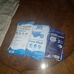 100 New Disposable Masks 