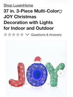 JOY Christmas Light Decoration