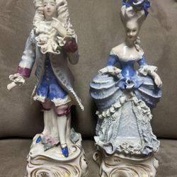 Cordey Vintage Porcelain Man And Woman Figurines