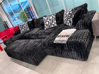 Huge Double Chaise Sectional With XL Ottoman ‼️ Many colors and fabrics to choose from ‼️