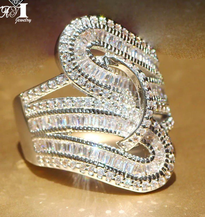 $14 new size 9 silver plated CZ ring