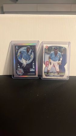 Junior Caminero Bowman Baseball Card Lot (2)