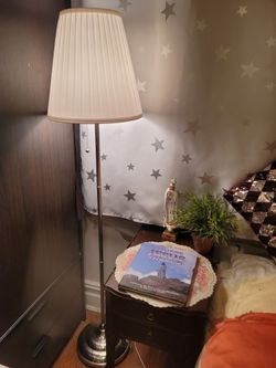 Beautiful White Lampshade. Stainless Steel