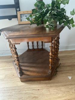 Antique Octagon Side Table