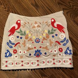 Boho Embroidered Skirt 