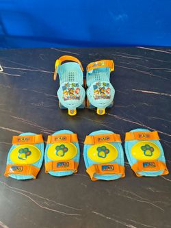 Paw Patrol Junior Adjustable Roller Skate Combo w/ Knee & Elbow Pads Nickelodeon