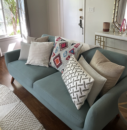 Teal Mid-Century Modern Sofa – 80” – MUST GO