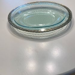 24 Carat Gold Rimmed Platter Vintage