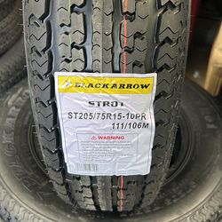 New set of tires st205 75 15 BLACK ARROW