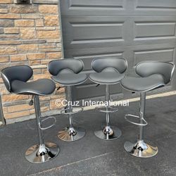 New 4 Gray Bar Stools 