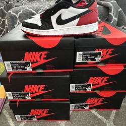 Jordan 1 Low OG Black Toe Mens And Gs