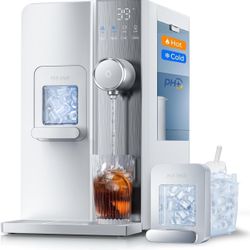 Ice Maker Water Filter Dispenser, 3 in1 Countertop Instant Hot & Cold Water -7 Stage Purification with Remineralization 7 Temperature & 5 Dispensing V
