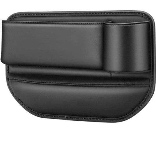 Car Seat Gap Filler W/ Cup Holder, Leather Storage Box, Car Seat Gap (3PCS)
