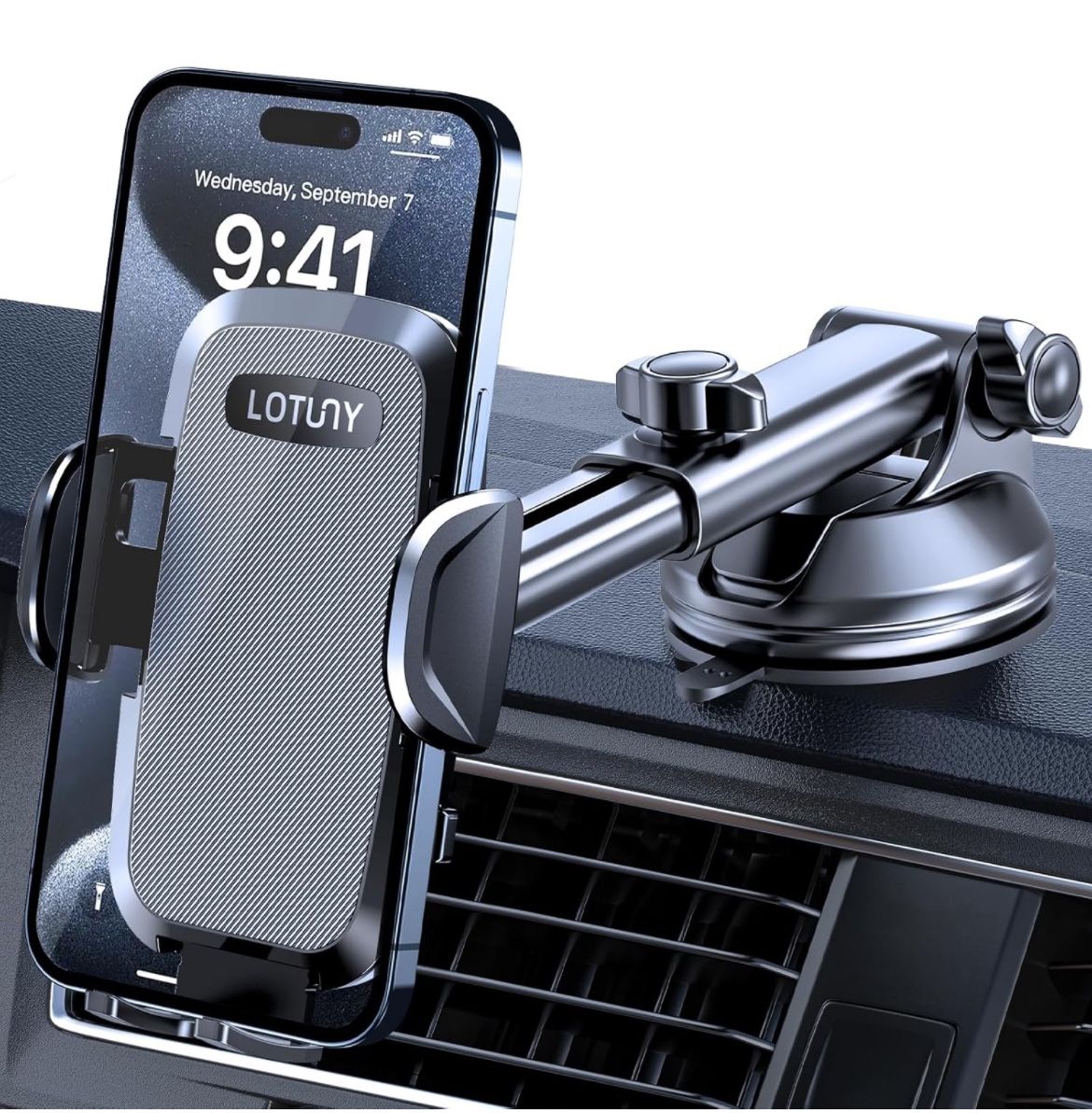 New In Box Phone Holders for Your Car,Upgraded Rotatable Base for Car Dashboard Windshield,Universal Cell Phone Holder Automobile Cradle for iPhone Sa