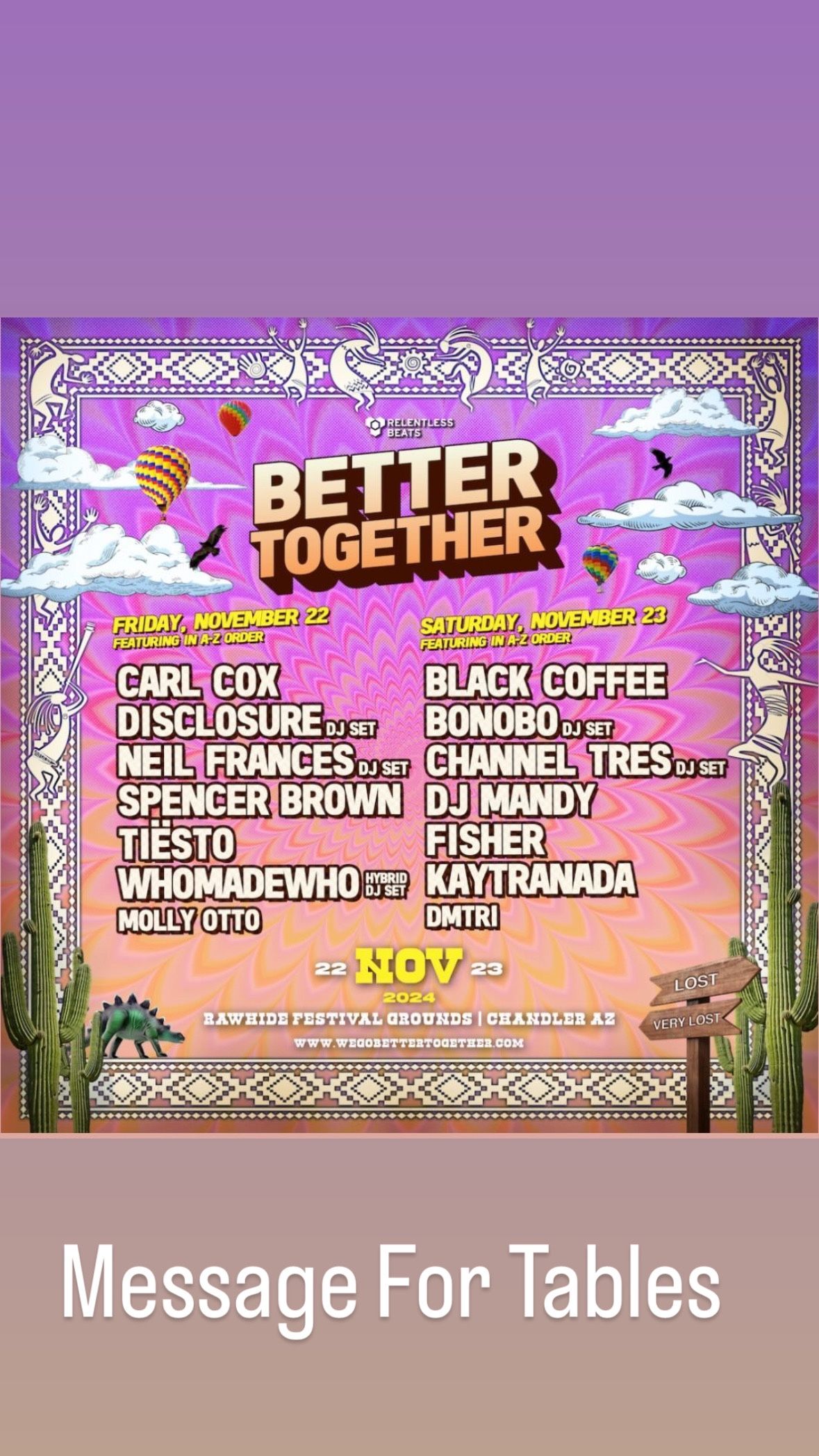 VIP TABLES Better Together