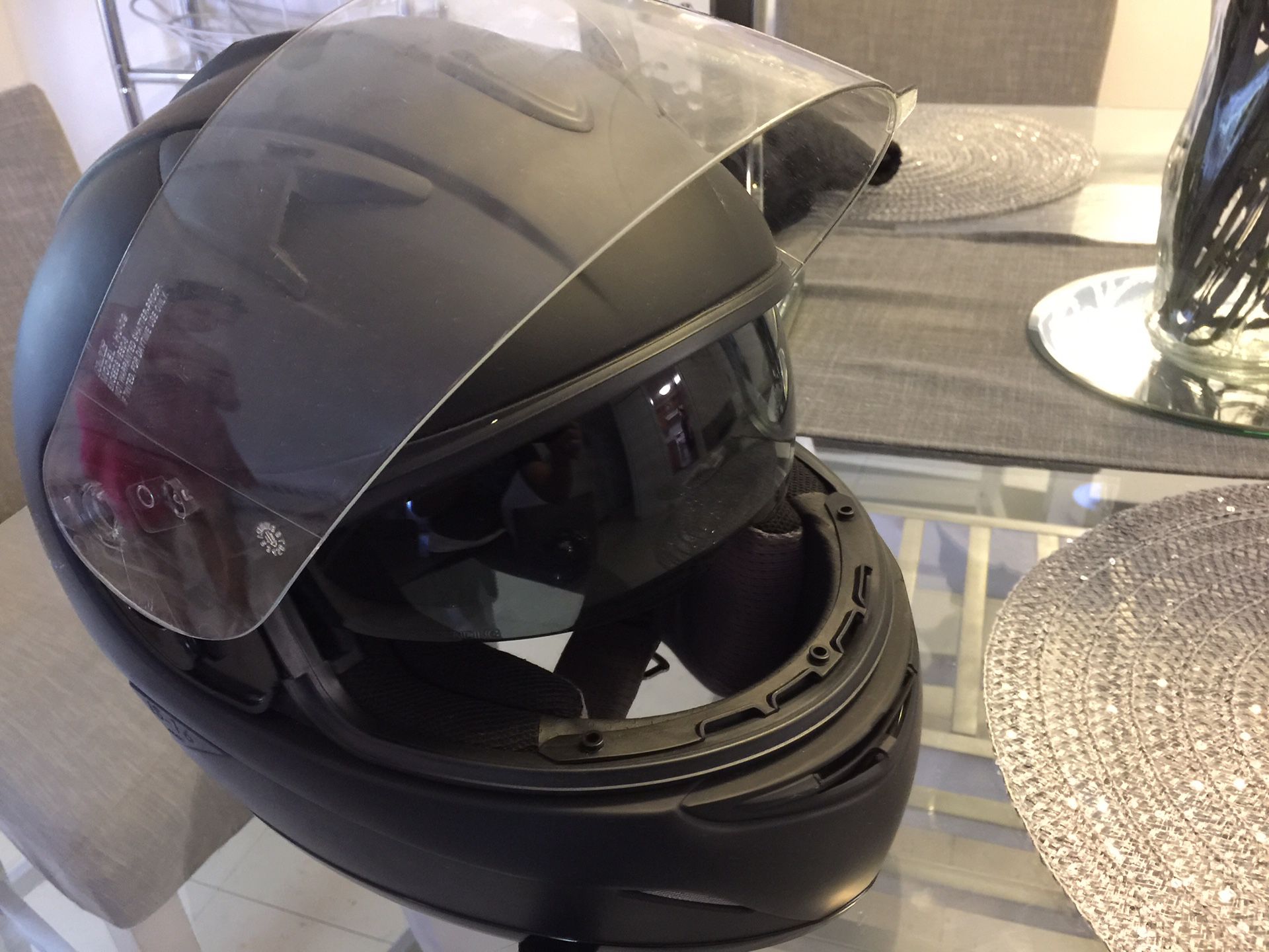motorcycle helmet.