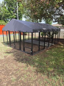 Outdoor dog run kennel