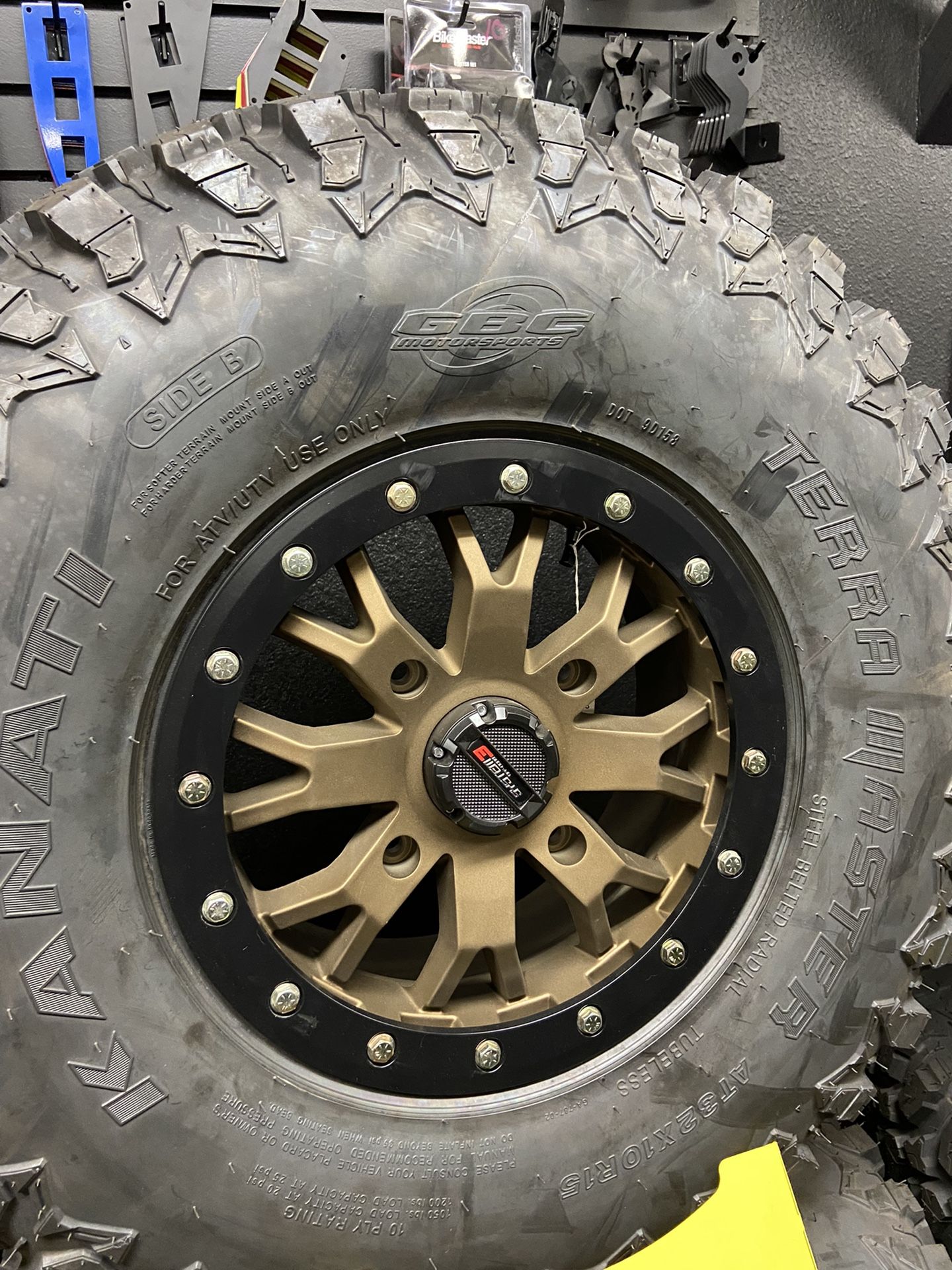 Wheel/Tire Package For Rzr/Razor. System 3 Bronze Wheels, 32-15 Terra Master Tires …Set Of 4
