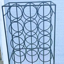 Black 12 Bottle Wine Rack 