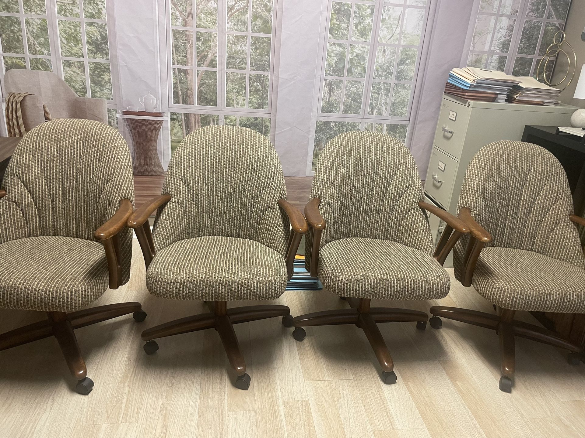 4 Rolling Chairs For Sale
