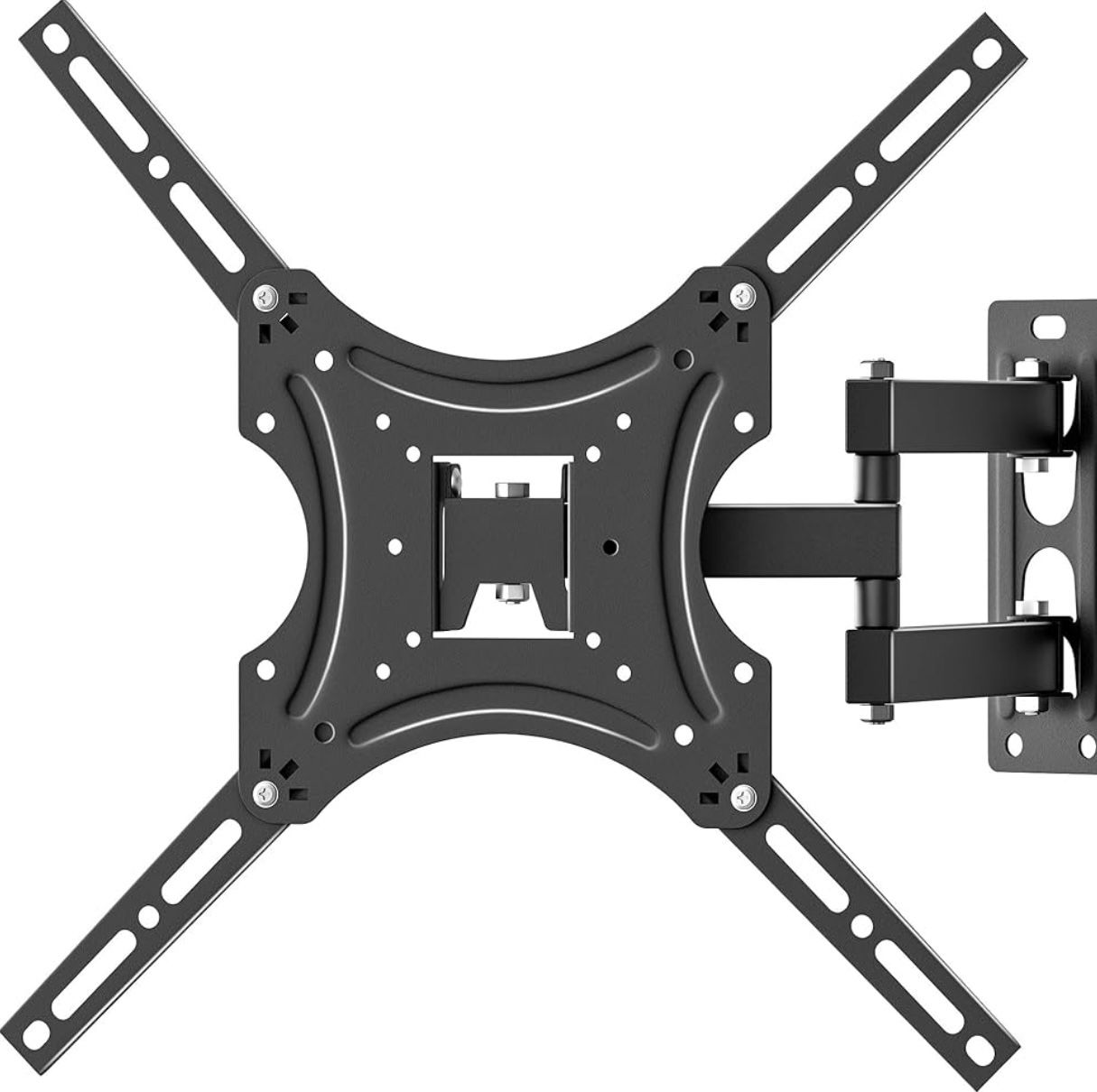 Full Motion TV Monitor Wall Mount Bracket with Swivel, Tilt & Extension, fits 23"-55" Flat Curved Screen TVs & Monitors, VESA 400x400, Holds up to 48